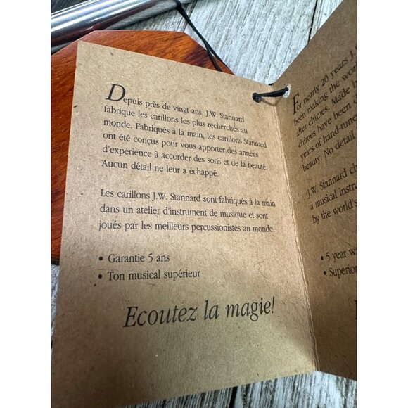 Vtg J.W. Stannard Lydian Fiji Hand Tuned Wind Chimes Musical w/ Box 19" L - Picture 6 of 10